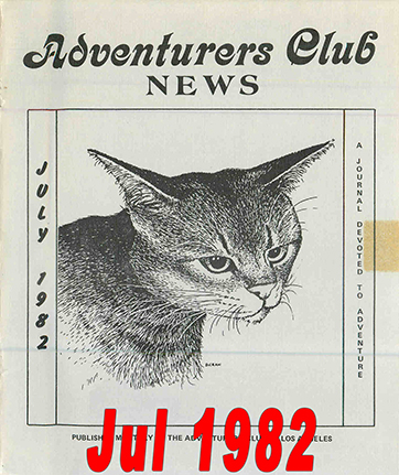 July 1982 Adventurers Club News Cover